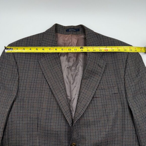 Chaps Ralph Lauren Vintage Houndstooth Wool Blazer Sport Jacket 42 Long Canada - Picture 10 of 16